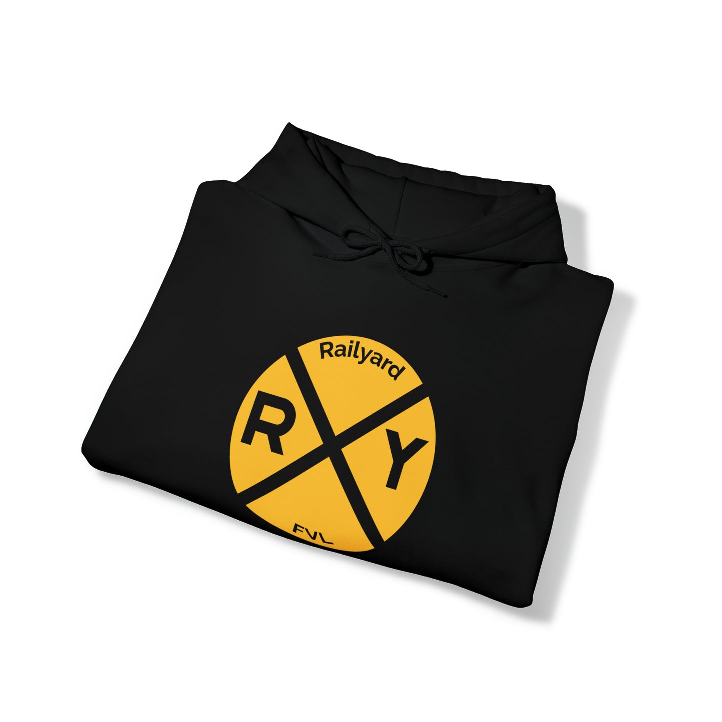 Railyard FVL - Yellow Sign Logo - Hooded Sweatshirt