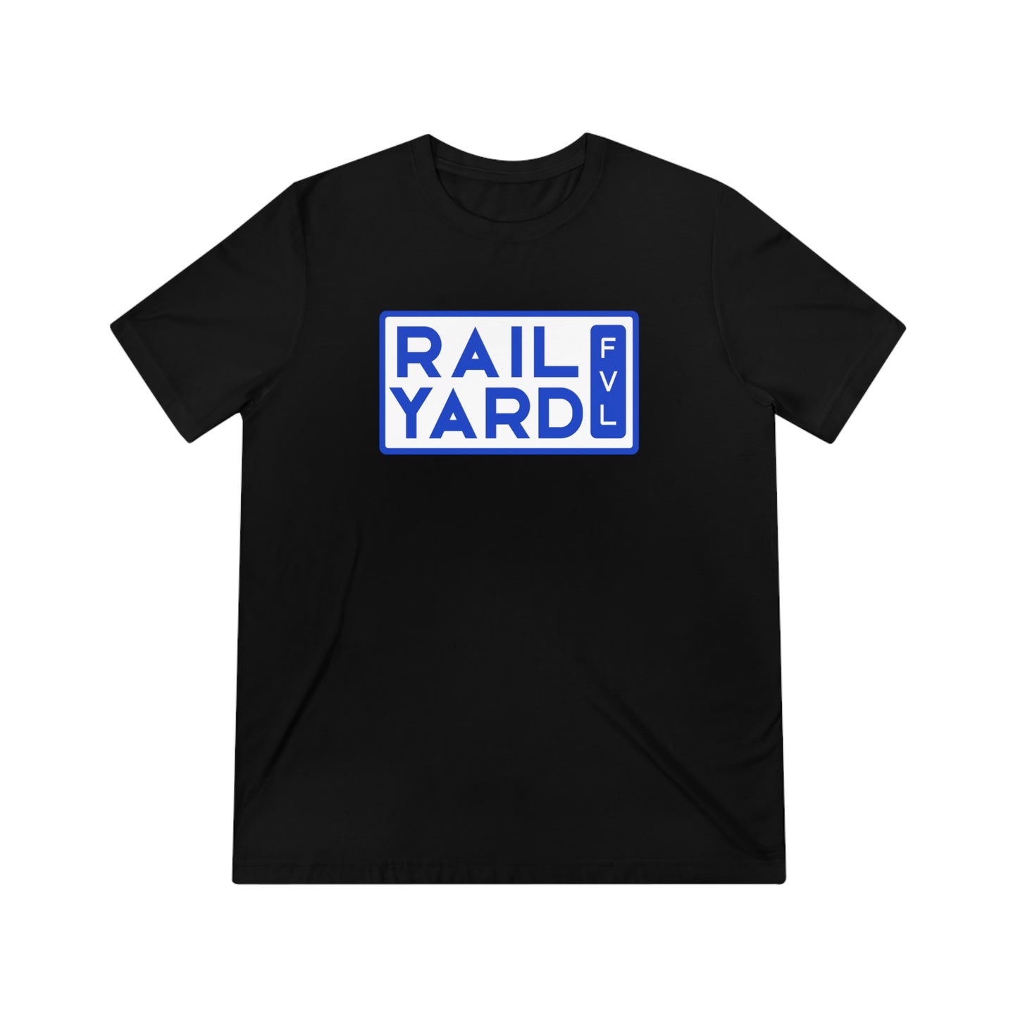 Railyard FVL - Blue and White Block Logo Graphic Tee (Unisex)
