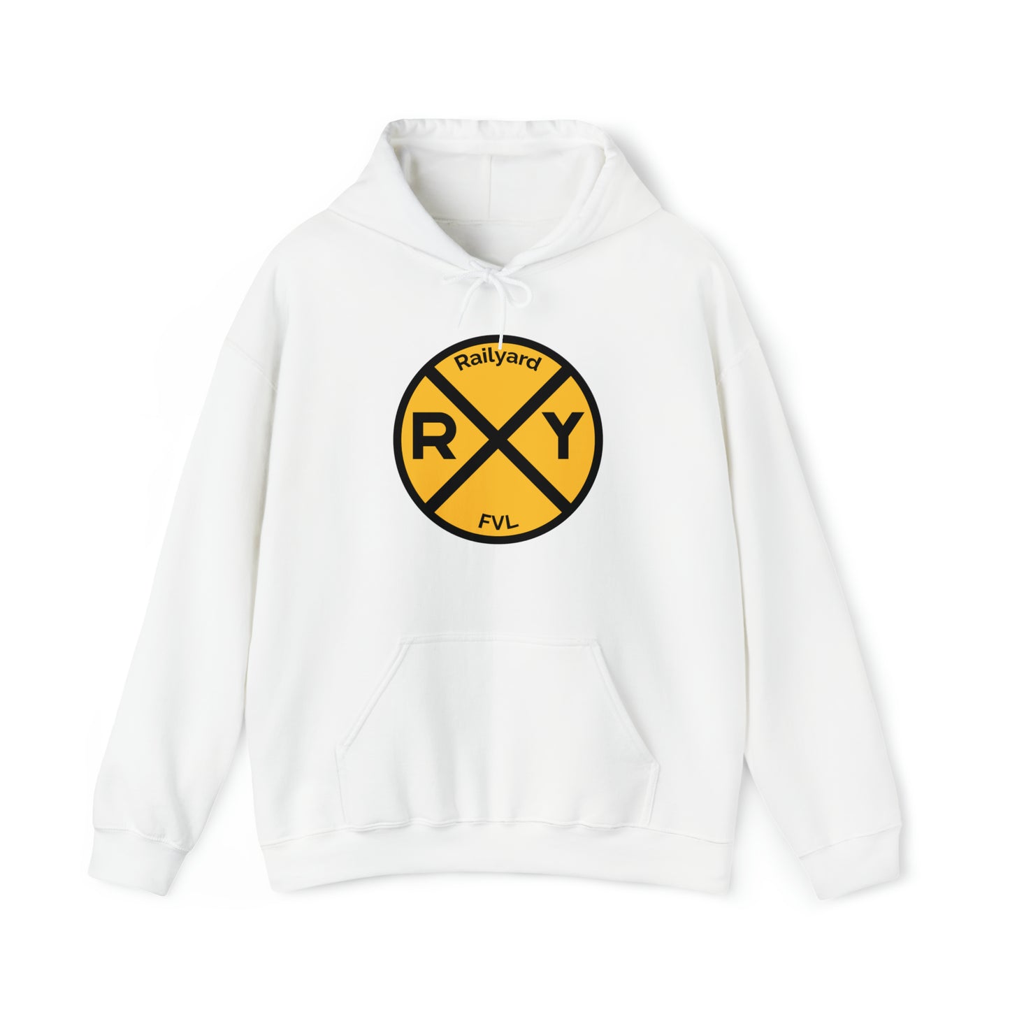 Railyard FVL - Yellow Sign Logo - Hooded Sweatshirt