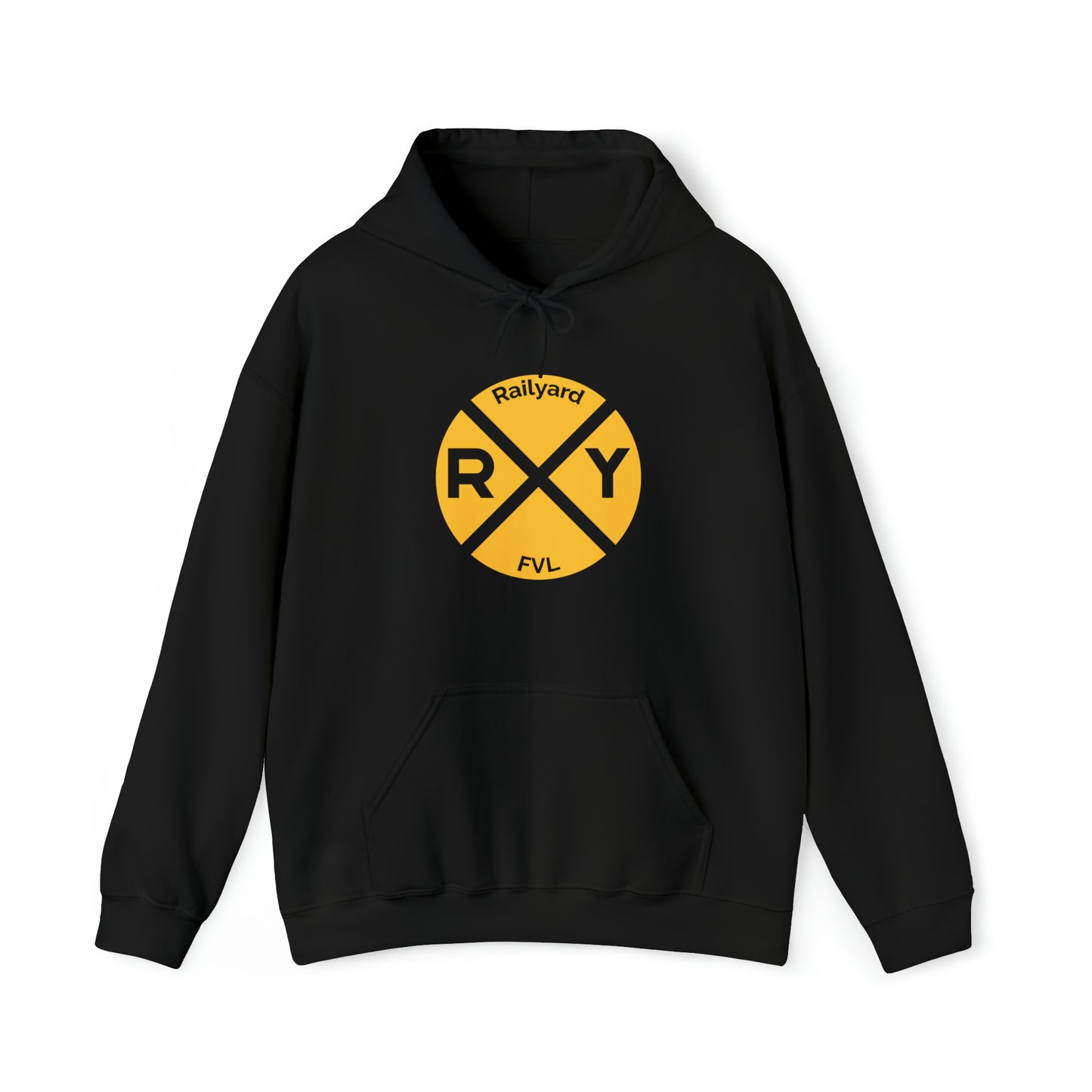 Railyard FVL - Yellow Sign Logo - Hooded Sweatshirt