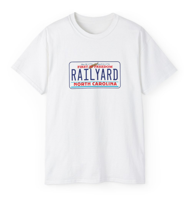 Railyard NC License Plate - Graphic Tee (Unisex)