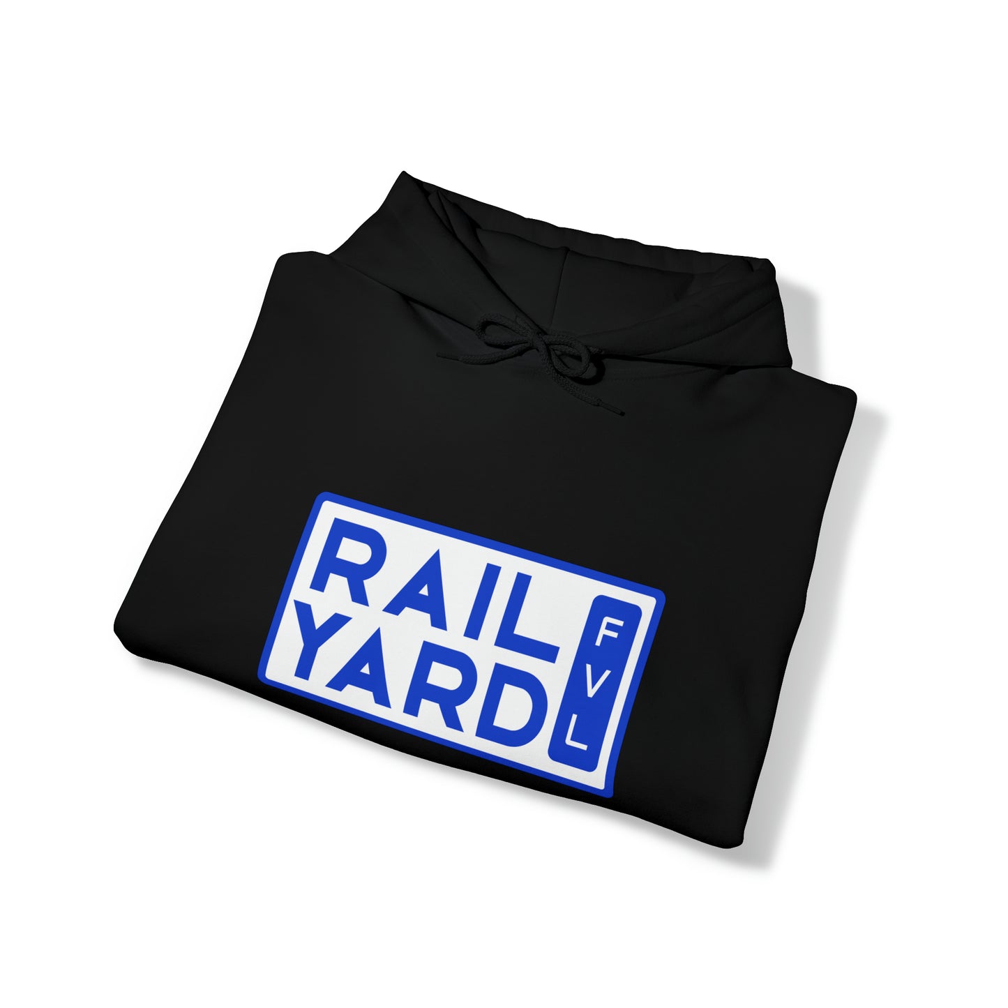 Railyard FVL - Blue and White Block Logo - Hooded Sweatshirt