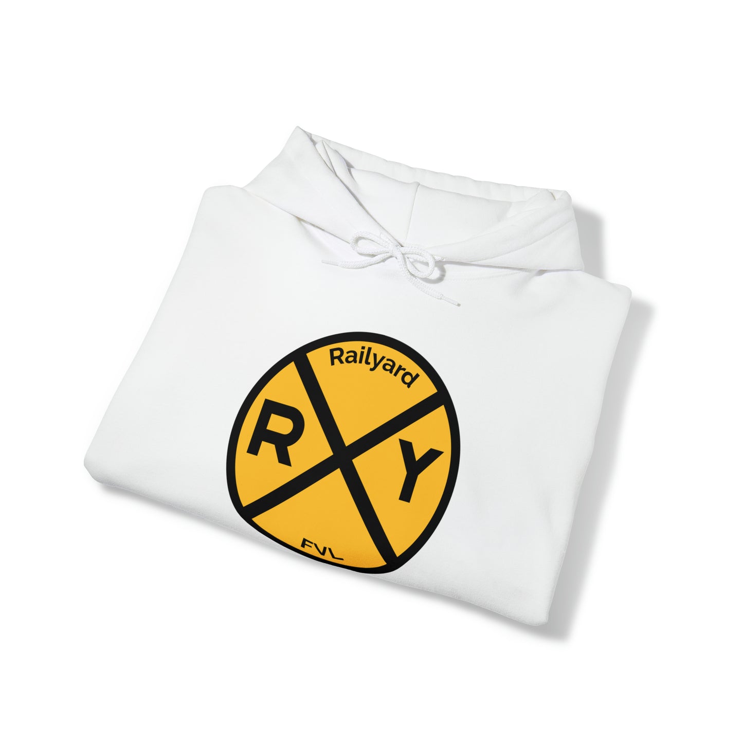 Railyard FVL - Yellow Sign Logo - Hooded Sweatshirt
