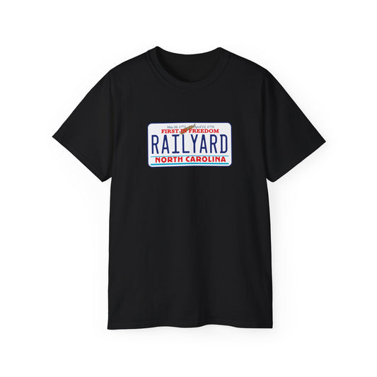 Railyard NC License Plate - Graphic Tee (Unisex)