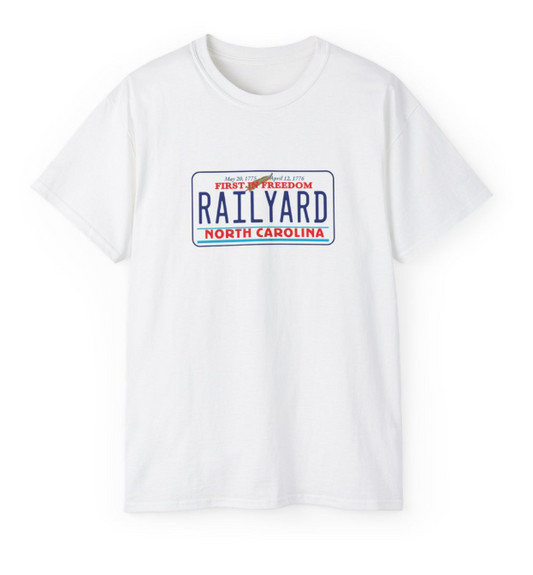 Railyard NC License Plate - Graphic Tee (Unisex)